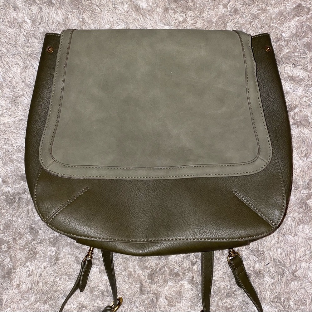 Olive Green Back Pack Purse